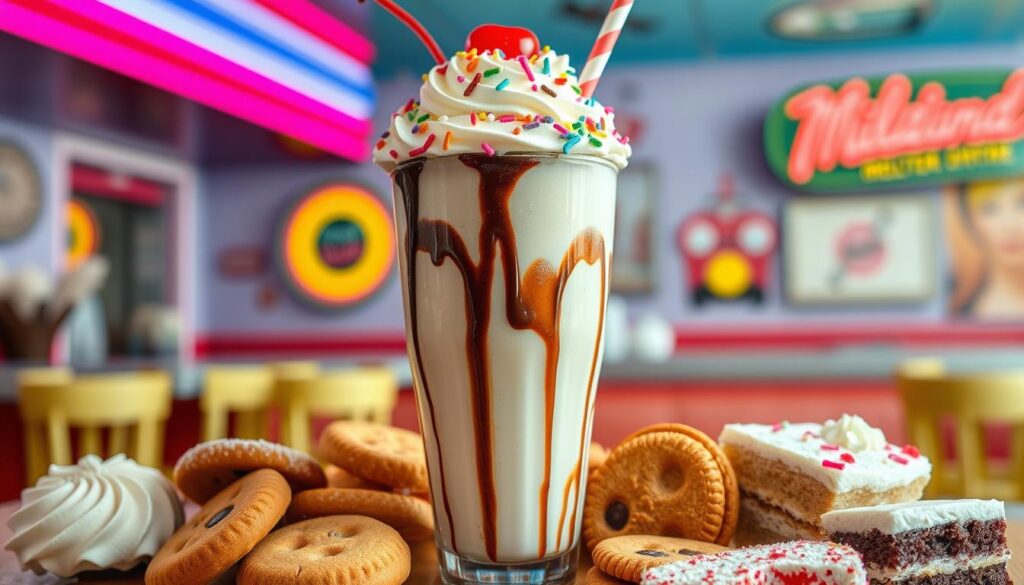 Unhealthy fast food milkshake