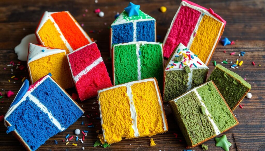 Vibrant cake colors