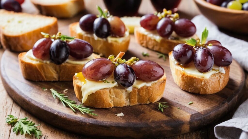 Roasted Grape and Brie Crostini: The Perfect Blend of Sweet and Savory