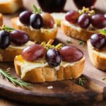 Roasted Grape and Brie Crostini